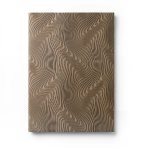 German Wavy Wallpaper 10m x 0.53m Brown, Model 10146-15