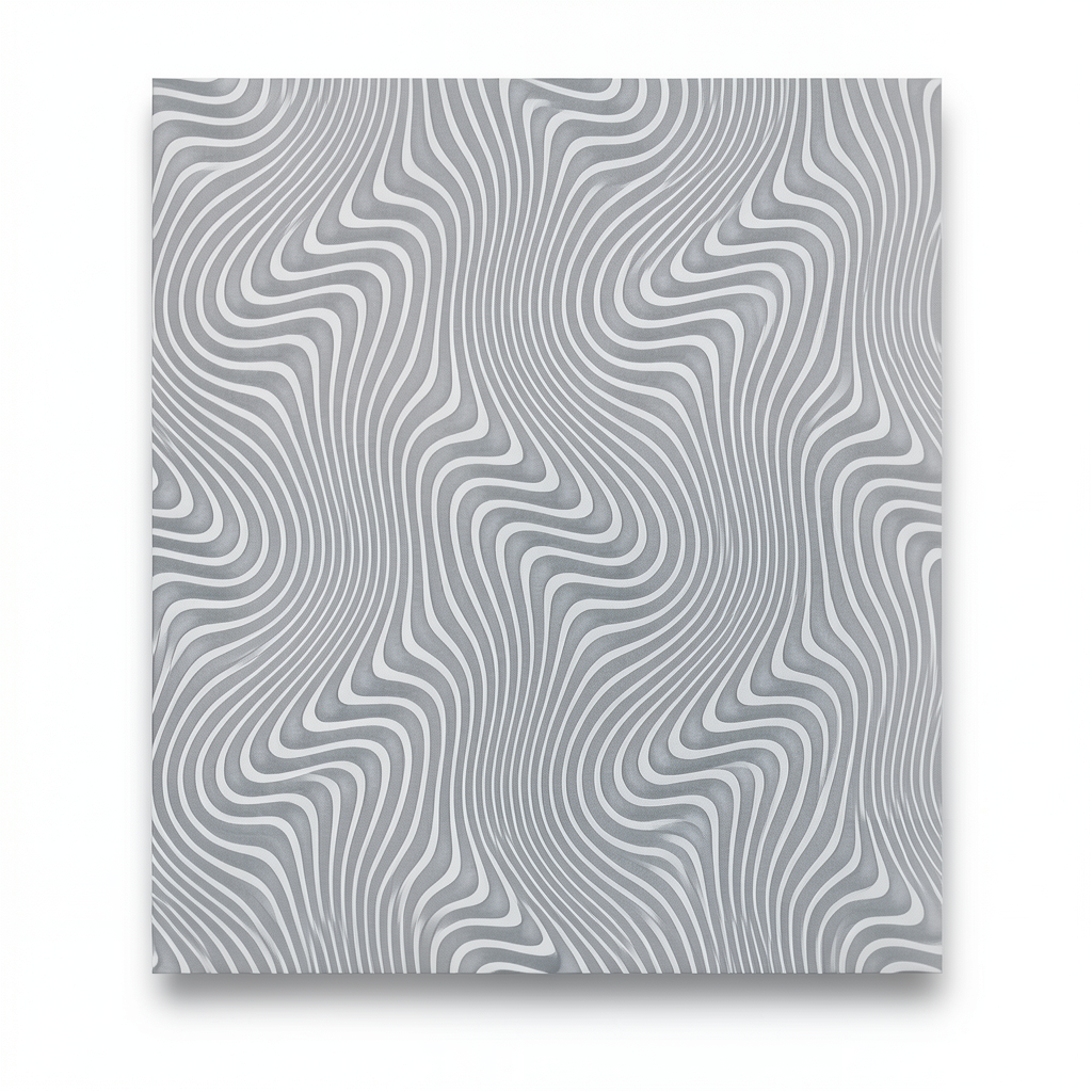 German Wavy Wall Covering 10m x 0.53m Gray, Model 10146-29
