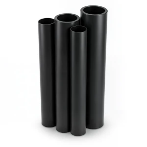 مواسير HDPE PE 100 ضغط 10 بار قطر خارجي 200 مم سمك 11.9 مم لون أسود