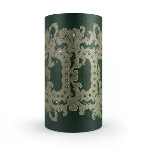 Patterned Wallpaper 10 m x 0.70 m Dark Green, Model 13070