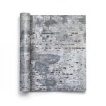 Patterned Wallpaper 10m x 0.53m Gray Color, Model 445404