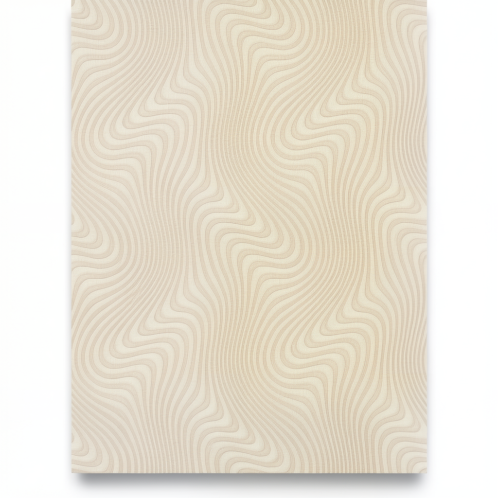 Wavy Wallpaper Beige Color 10m x 0.53m, Model 10146-02