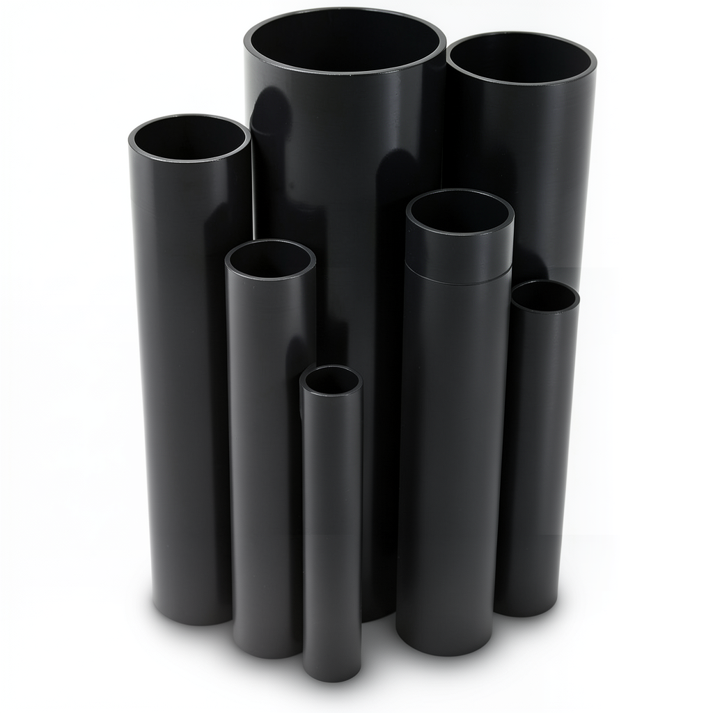 مواسير UPVC جدول 40 مقاس ¼ 1 إنش سمك 3.6 مم لون أسود