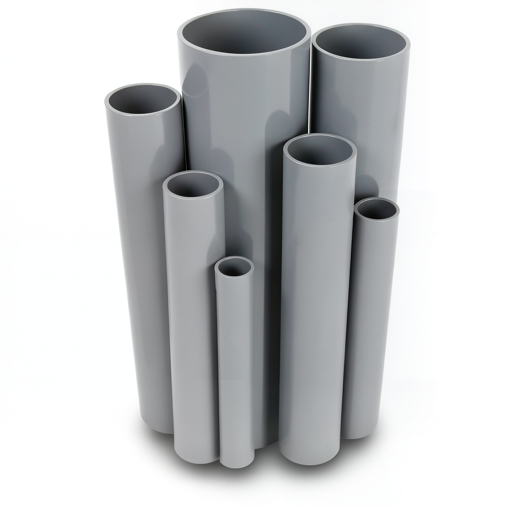 UPVC Pipes Nominal Pressure 6 Bar Outside Diameter 280 mm Thickness 8.2 mm Gray Colour