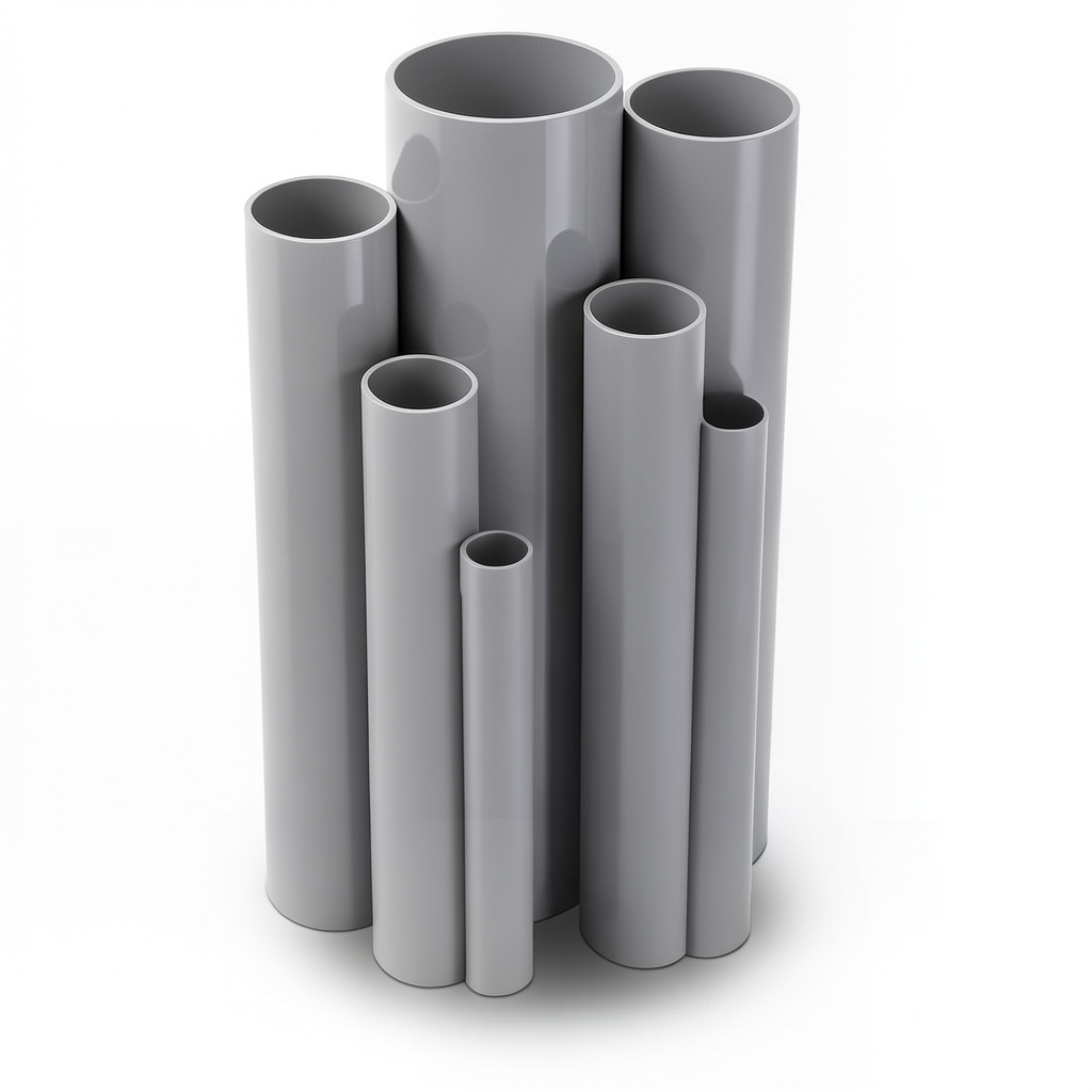 UPVC Pipes Schedule 40 Size 1 ½ inch Thickness 3.7 mm Gray
