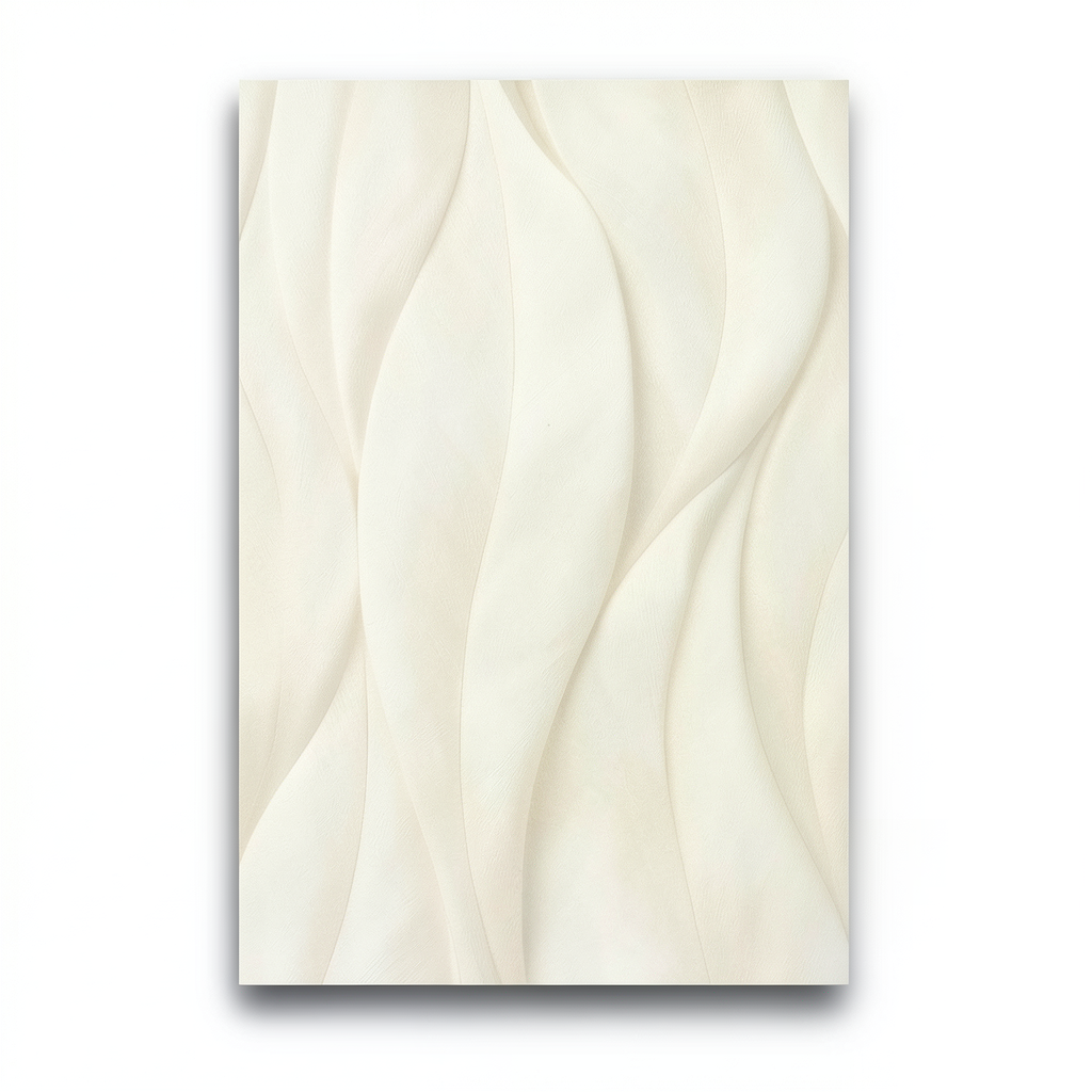 German Wavy Wall Covering 10m x 0.53m Creamy Color, Model 10148-14