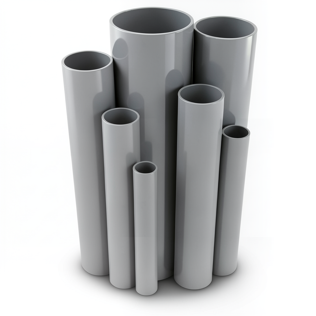 UPVC Pipes Schedule 80 Size ½ inch Thickness 3.7 mm Gray Color