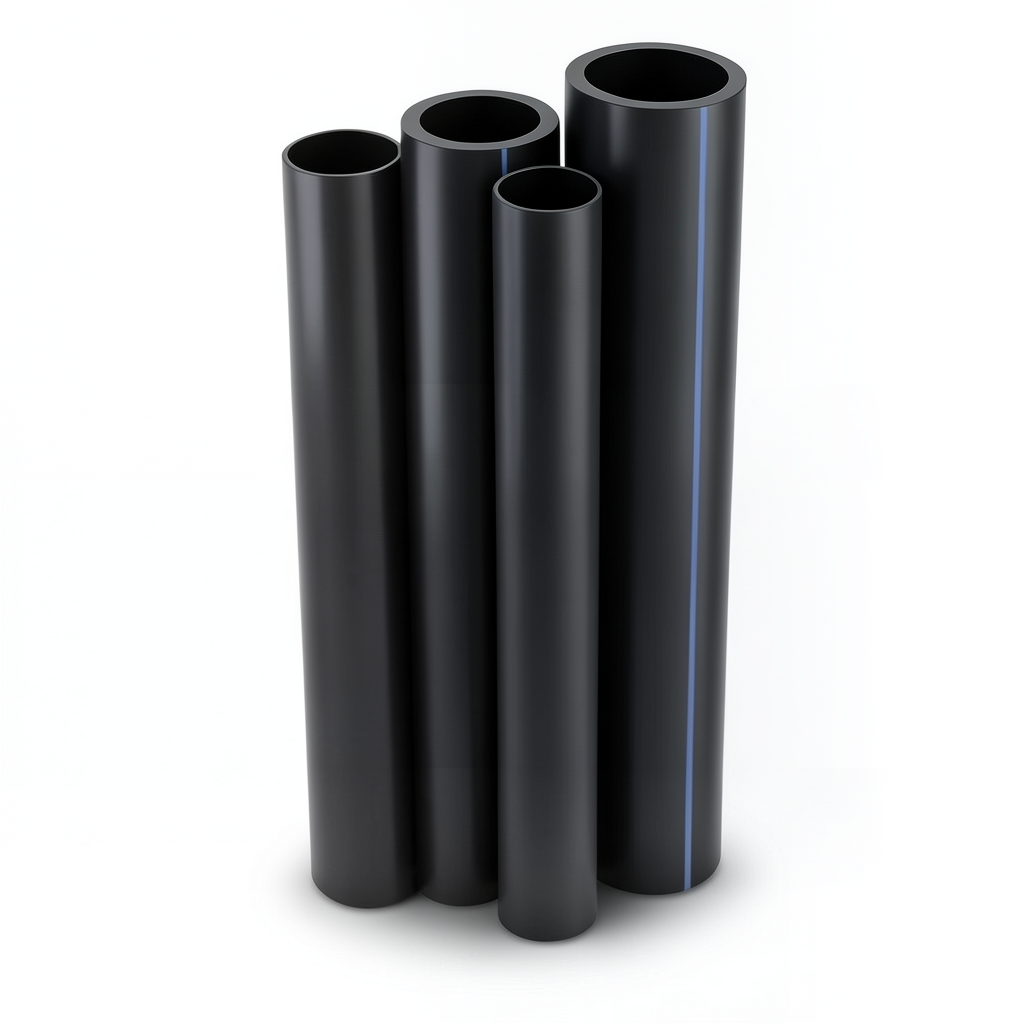 مواسير HDPE PE 80 ضغط 8 بار قطر خارجي 355 مم سمك 21.1 مم لون أسود
