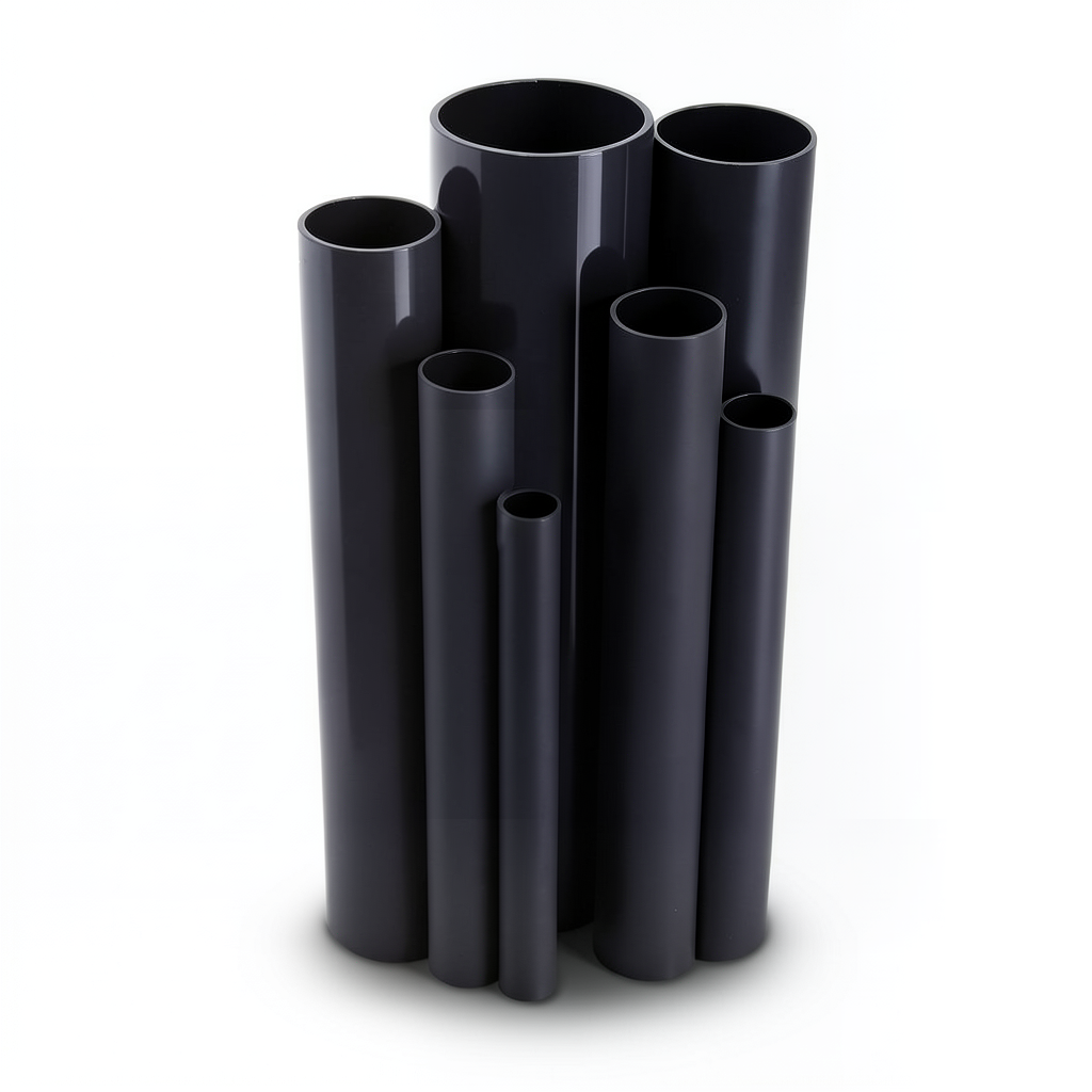 مواسير UPVC جدول 80 مقاس ½ إنش سمك 3.7 مم لون أسود
