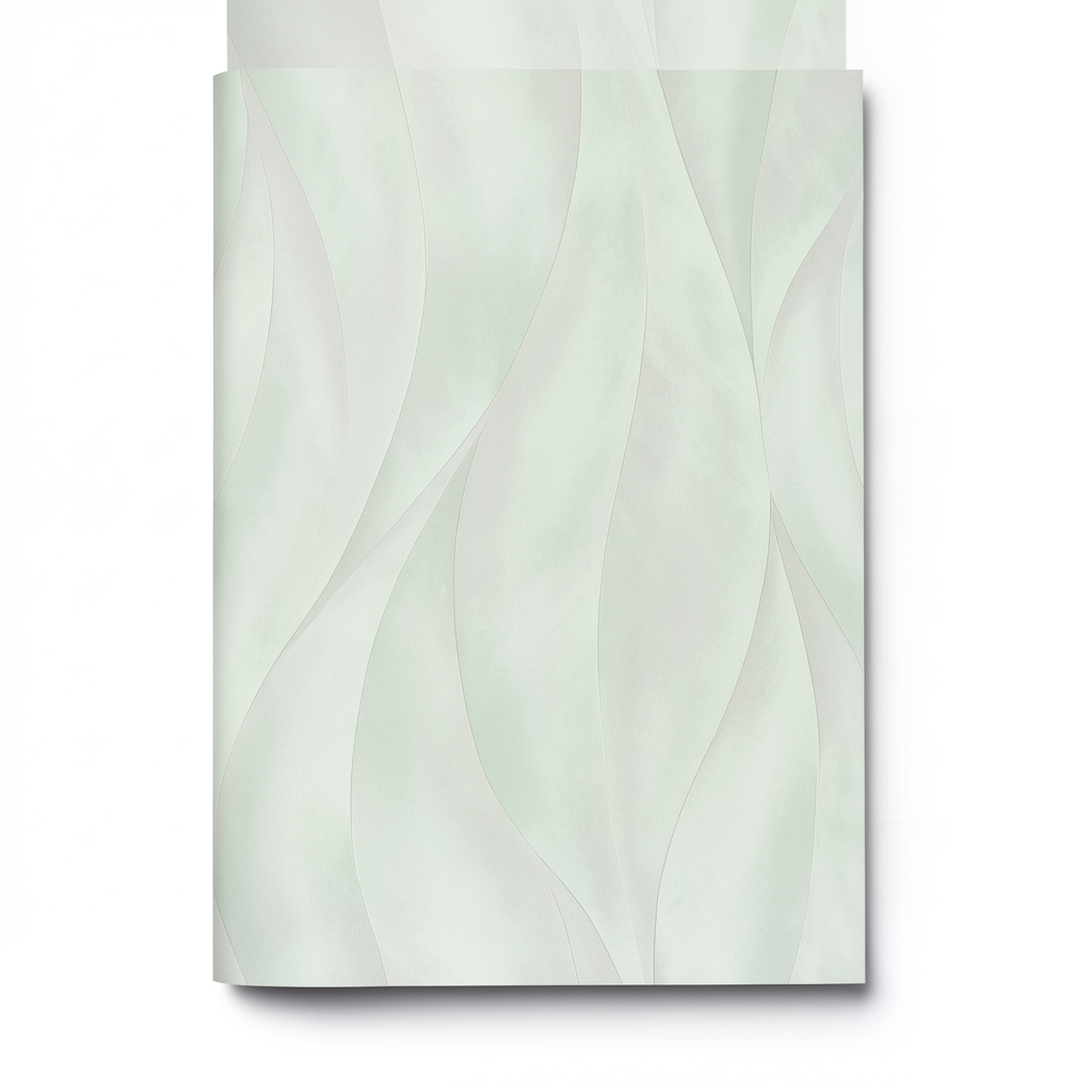 Wavy Wallpaper Pale Green, 10m x 0.53m, Model 10148-18