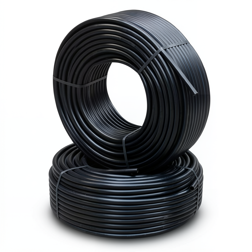 أنابيب HDPE PE 100 ضغط 10 بار قطر خارجي 40 مم سمك 2.4 مم لون أسود