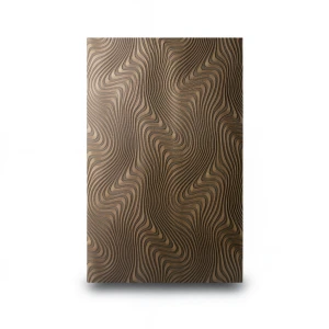 German Wavy Wallpaper 10m x 0.53m Brown, Model 10146-15