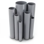 UPVC Pipes 4 Bar Pressure 250 mm Diameter 4.9 mm Thickness Gray