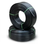 أنابيب HDPE PE 100 ضغط 10 بار قطر خارجي 90 مم سمك 5.4 مم لون أسود