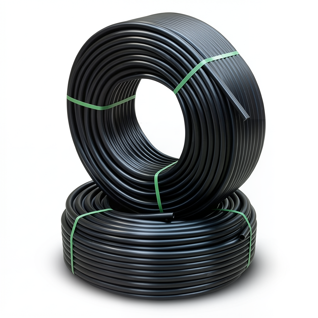 أنابيب HDPE PE 100 ضغط 10 بار قطر خارجي 90 مم سمك 5.4 مم لون أسود