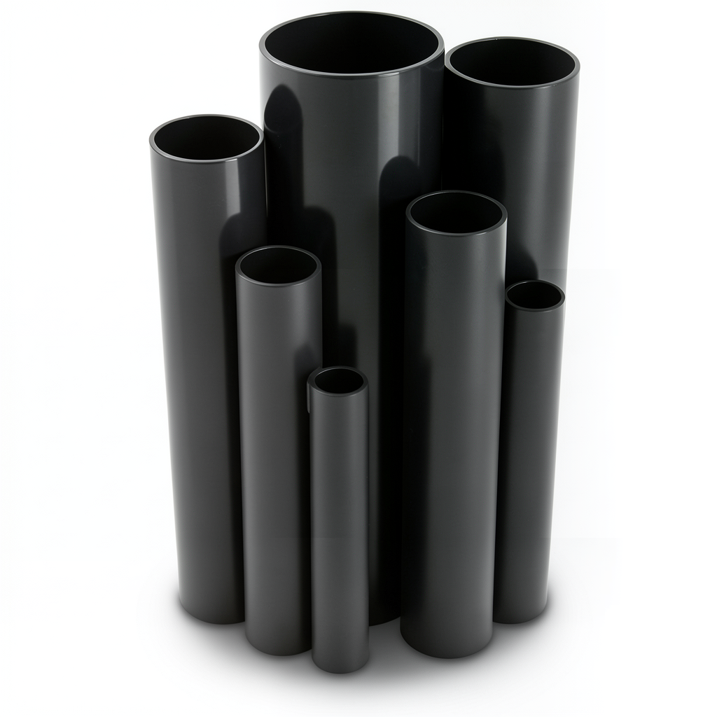 مواسير UPVC ضغط 4 بار قطر خارجي 250 مم سمك 4.9 مم لون اسود