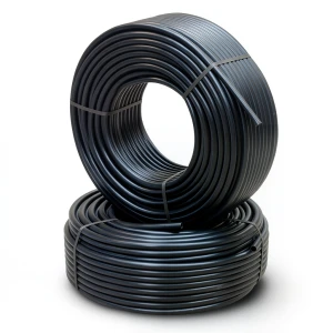 أنابيب HDPE PE 100 ضغط 10 بار قطر خارجي 110 مم سمك 6.6 مم لون أسود