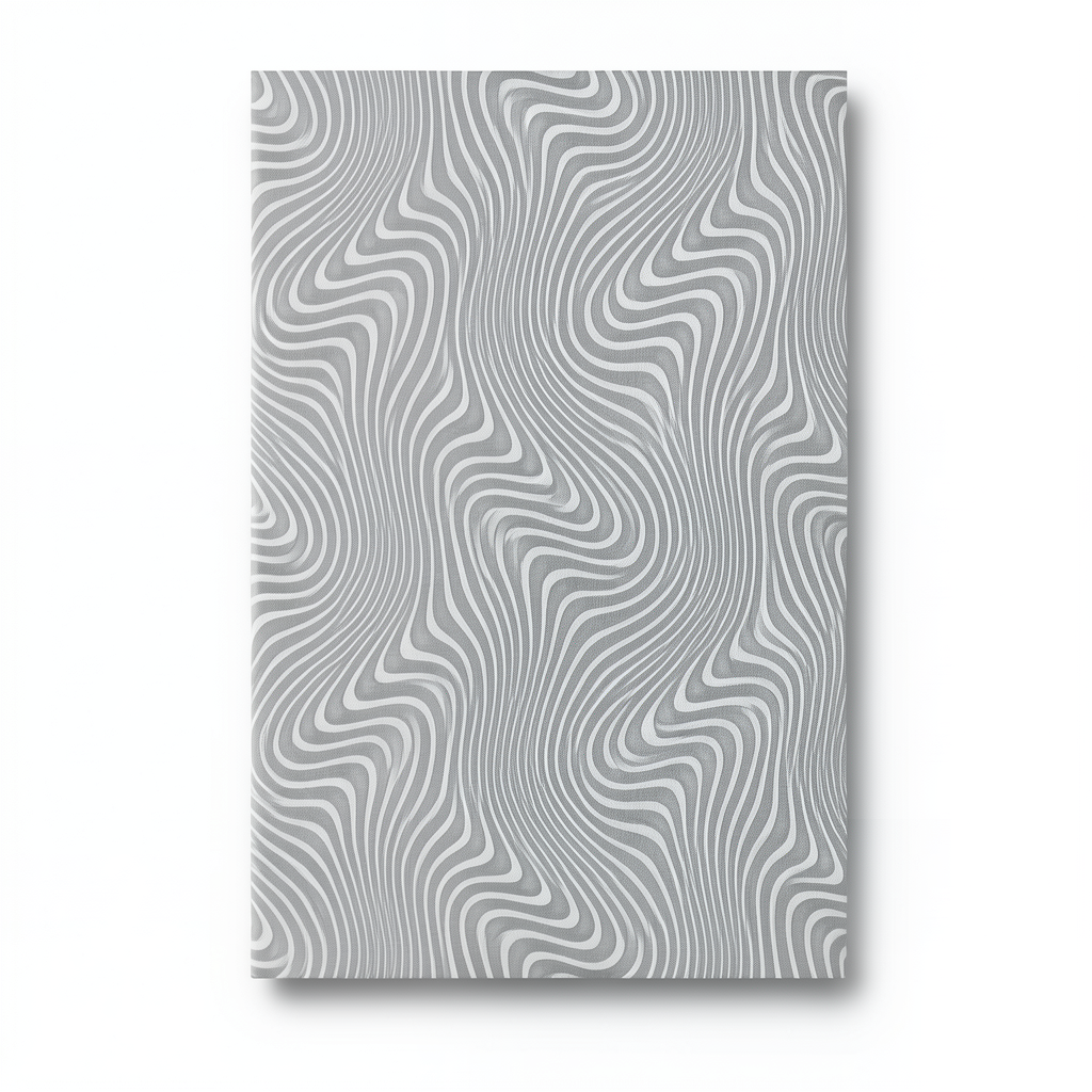 German Wavy Wall Covering 10m x 0.53m Gray, Model 10146-29