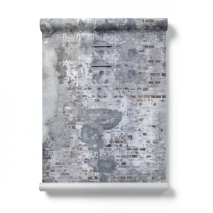 Patterned Wallpaper 10m x 0.53m Gray Color, Model 445404