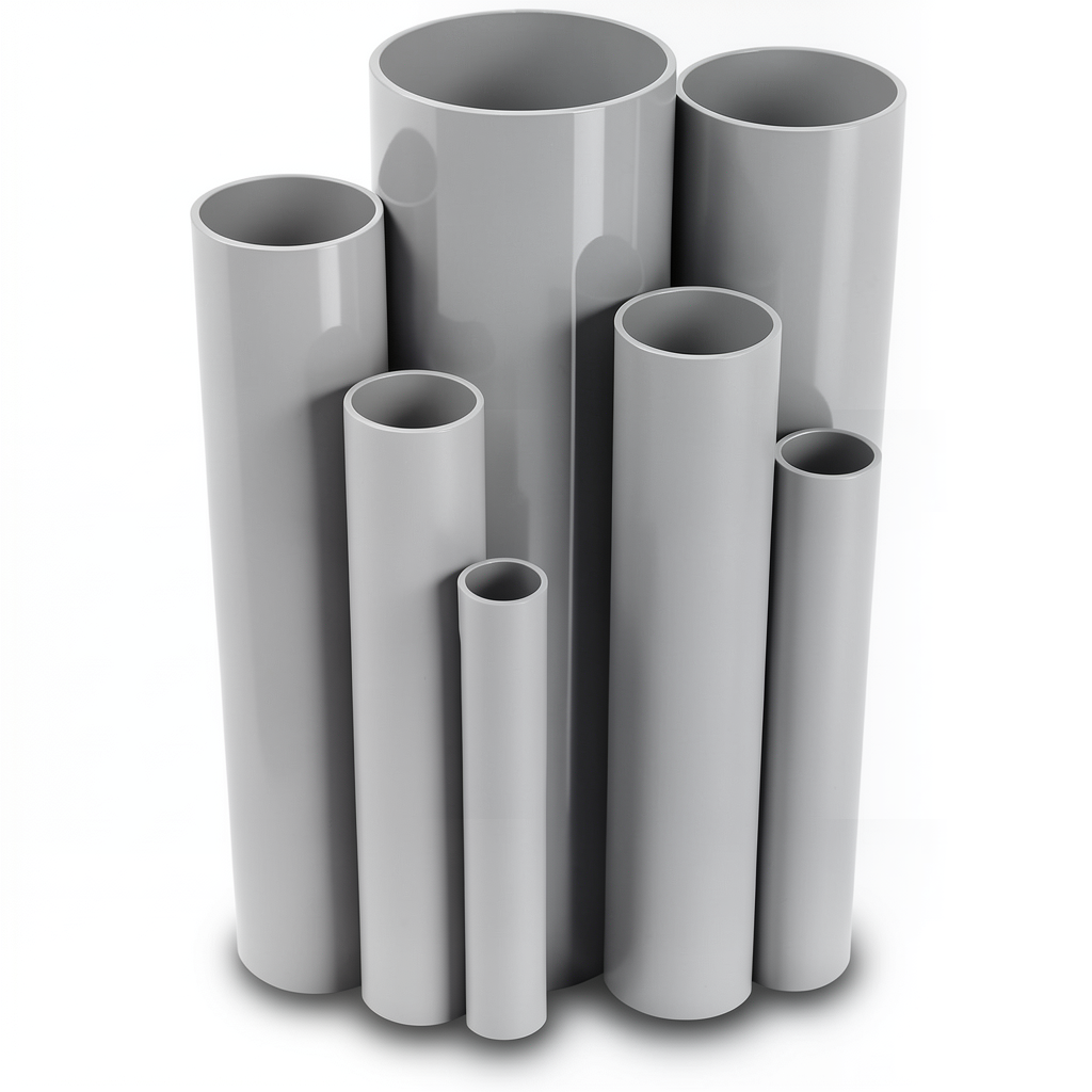 UPVC Pipes Nominal Pressure 6 Bar Outside Diameter 280 mm Thickness 8.2 mm Gray Colour