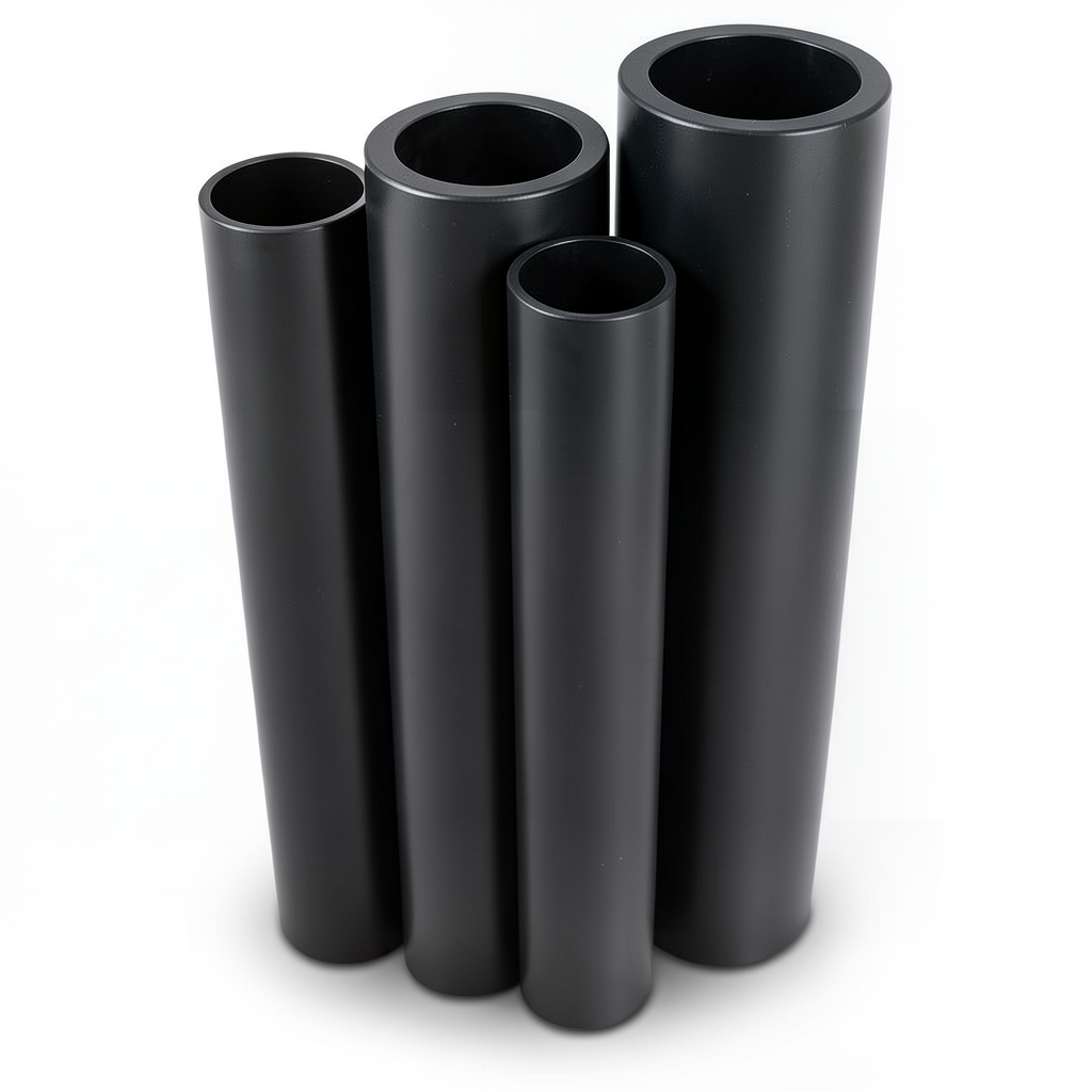 مواسير HDPE PE 100 ضغط 10 بار قطر خارجي 630 مم سمك 37.4 مم لون أسود