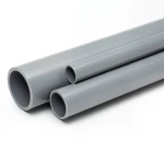 مواسير UPVC ضغط 2 بار قطر خارجي 125 مم سمك 1.8 مم لون رمادي