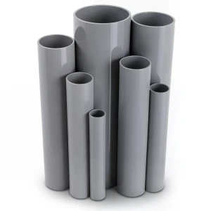 مواسير UPVC جدول 40 مقاس ½ 1 إنش سمك 3.7 مم لون رمادي