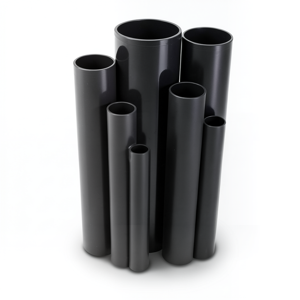 UPVC Pipes Schedule 40 Size 1 ½ inch Thickness 3.7 mm Black