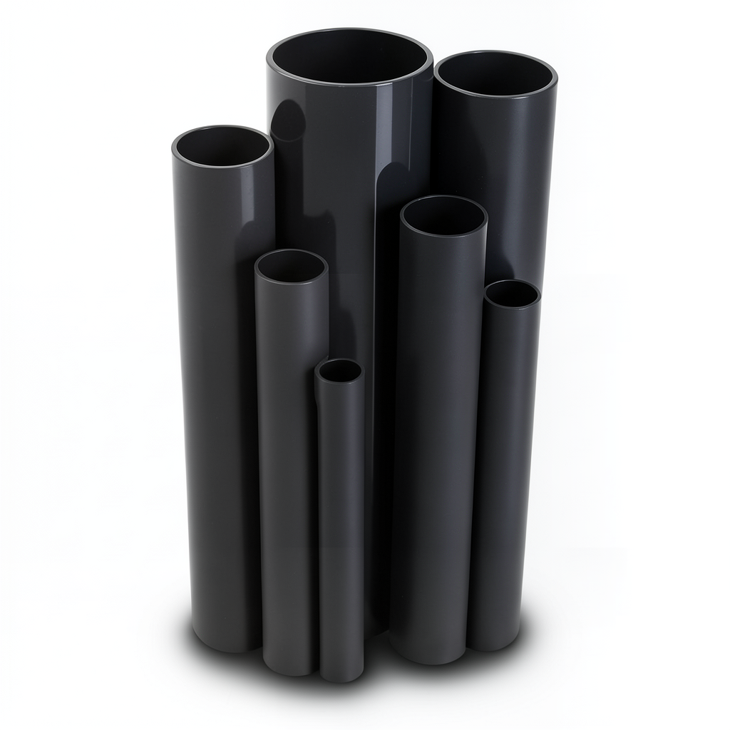 UPVC Pipes Schedule 40 Size 1 inch Thickness 3.4 mm Black
