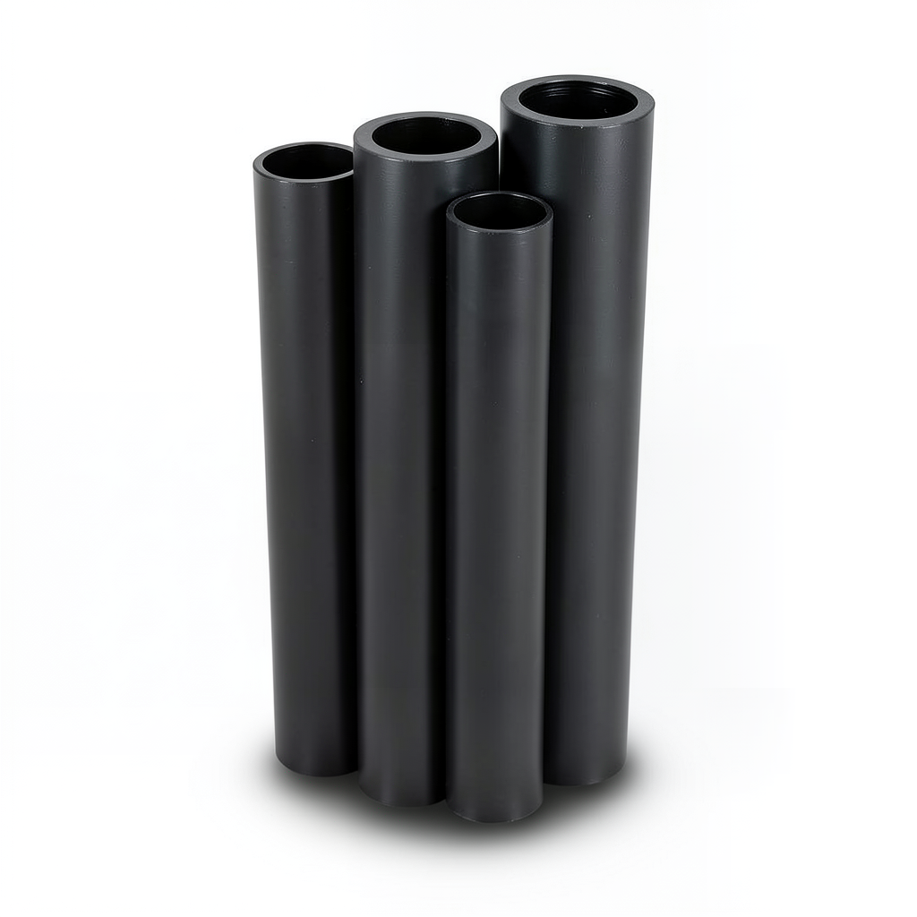 مواسير HDPE PE 100 ضغط 10 بار قطر خارجي 200 مم سمك 11.9 مم لون أسود