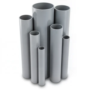 مواسير UPVC ضغط 2.5 بار قطر خارجي 250 مم سمك 2.0 مم لون رمادي