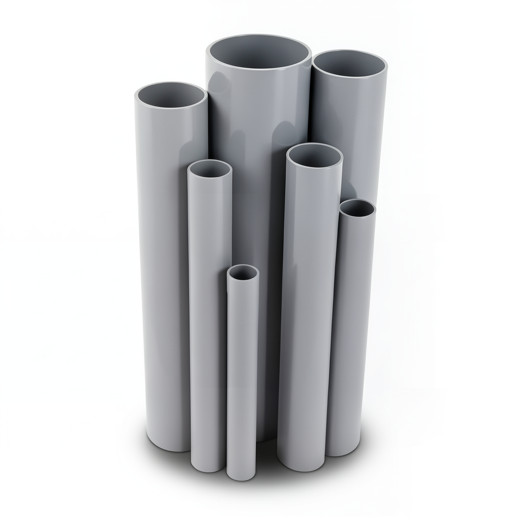 مواسير UPVC جدول 40 مقاس 2 إنش سمك 3.9 مم لون رمادي