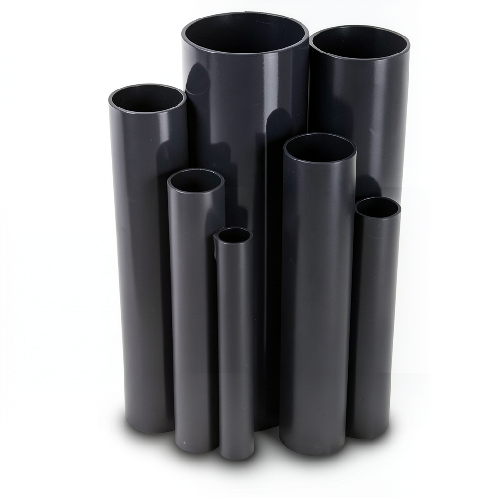 UPVC Pipes Nominal Pressure 6 Bar Outside Diameter 280 mm Thickness 8.2 mm Black