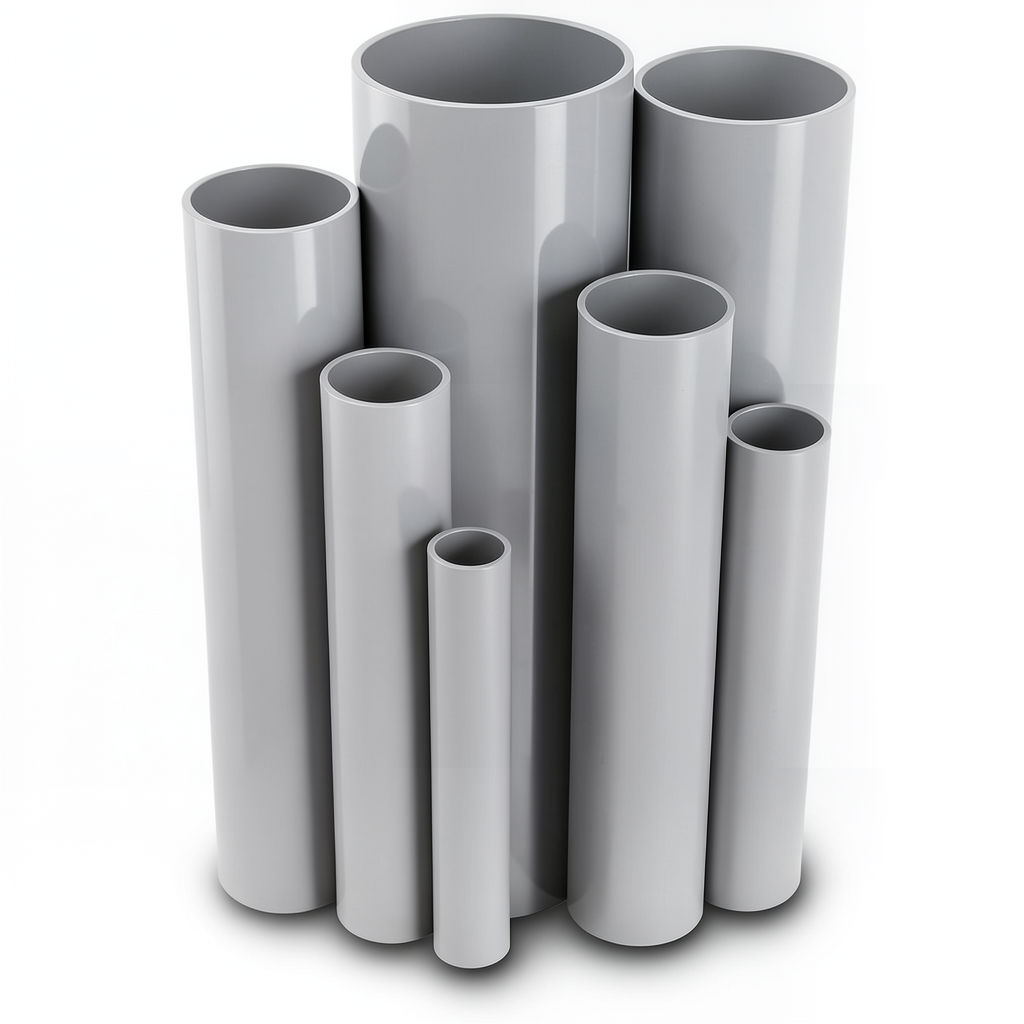 UPVC Pipes Schedule 40 Size 1 ½ inch Thickness 3.7 mm Gray