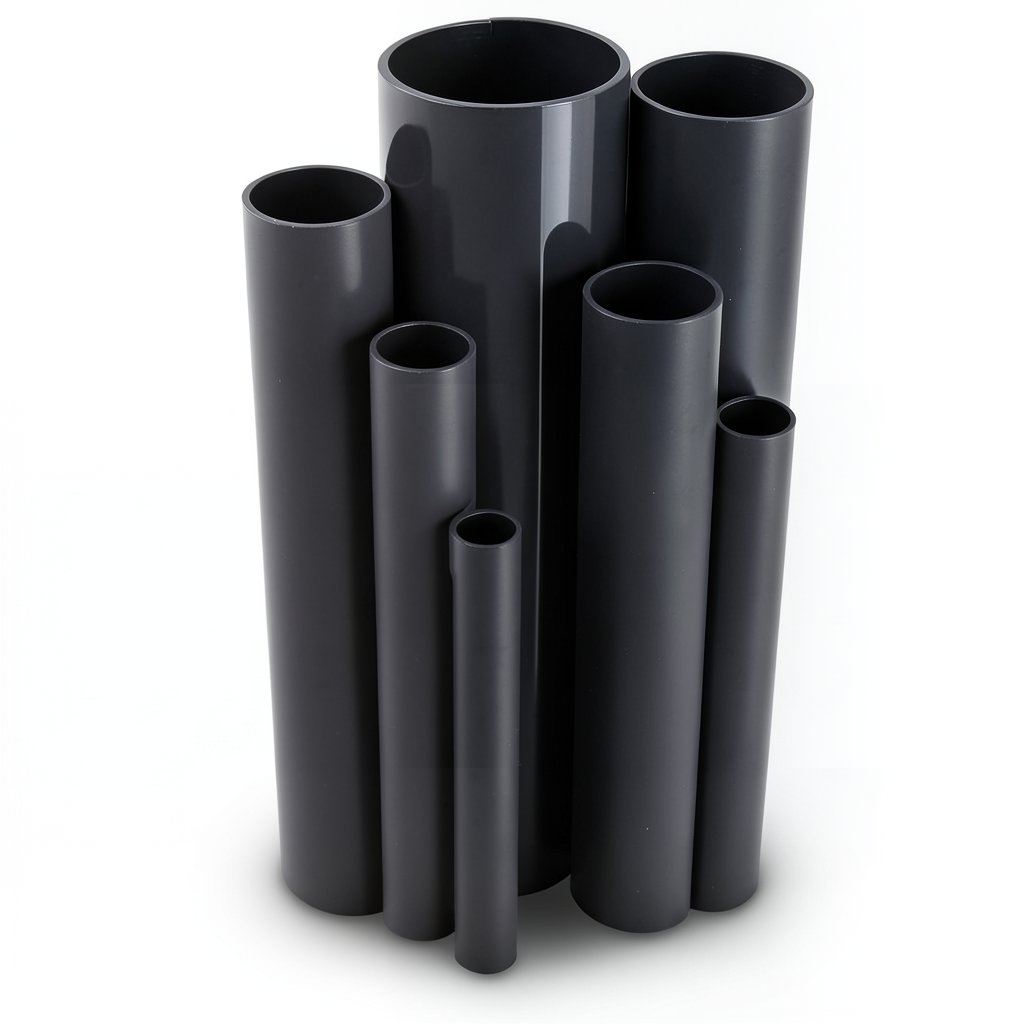 UPVC Pipes Schedule 40 Size 1 ½ inch Thickness 3.7 mm Black