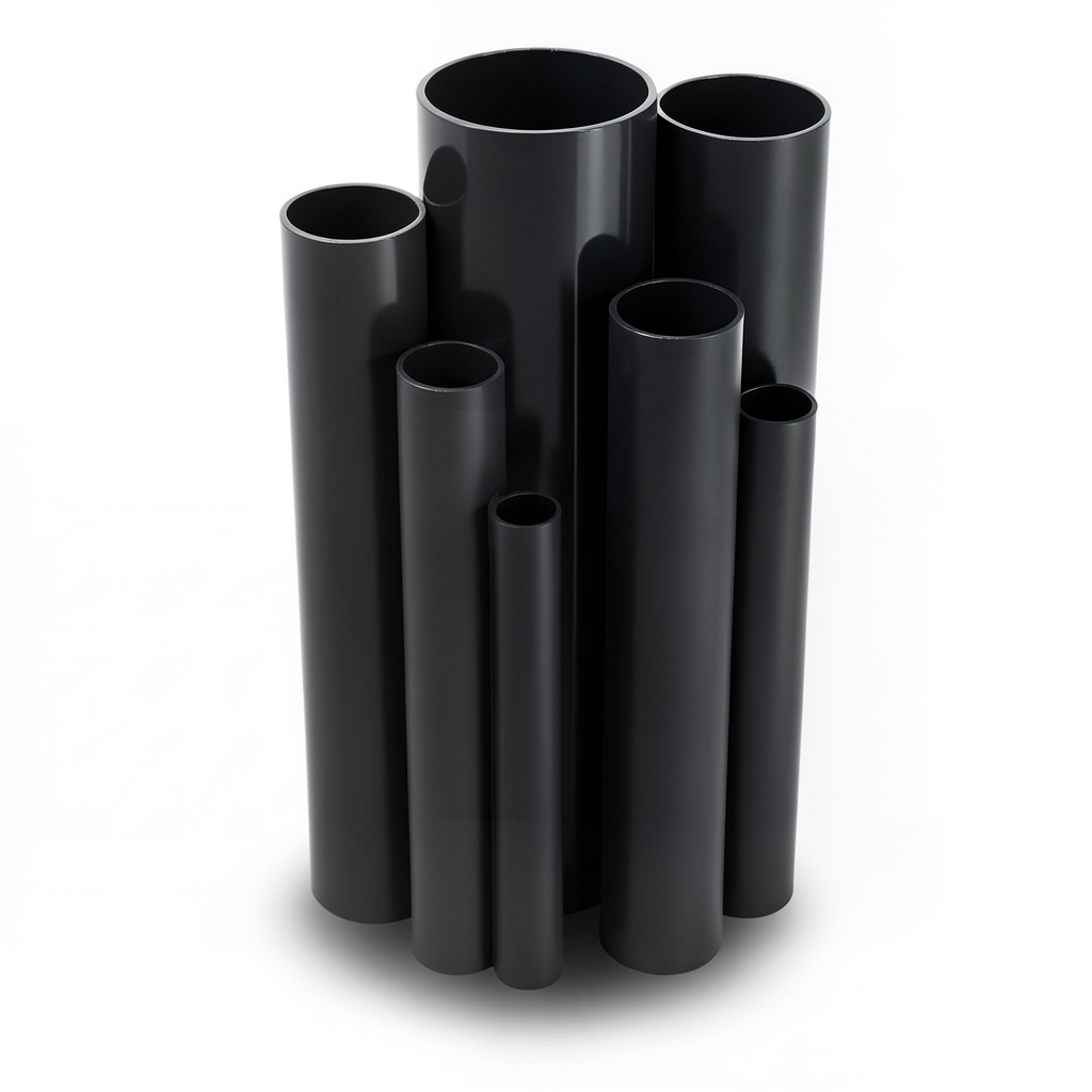 UPVC Pipes 2.5 Bar Pressure 250 mm Diameter 2.0 mm Thickness Black