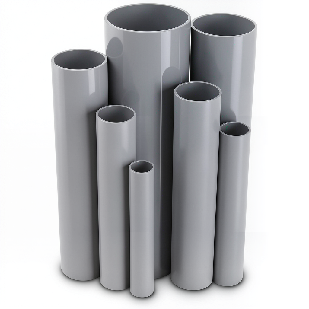 UPVC Pipes Schedule 40 Size 2 inch Thickness 3.9 mm Gray