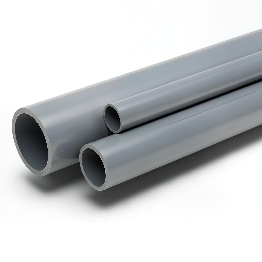 UPVC Pipes Nominal Pressure 2 Bar Outside Diameter 180 mm Thickness 1.8 mm Gray