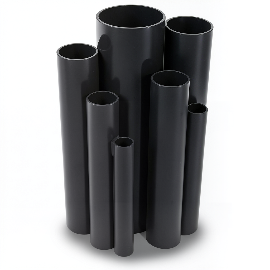UPVC Pipes Nominal Pressure 6 Bar Outside Diameter 280 mm Thickness 8.2 mm Black
