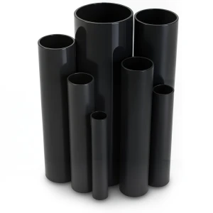 مواسير UPVC جدول 80 مقاس ½ إنش سمك 3.7 مم لون أسود