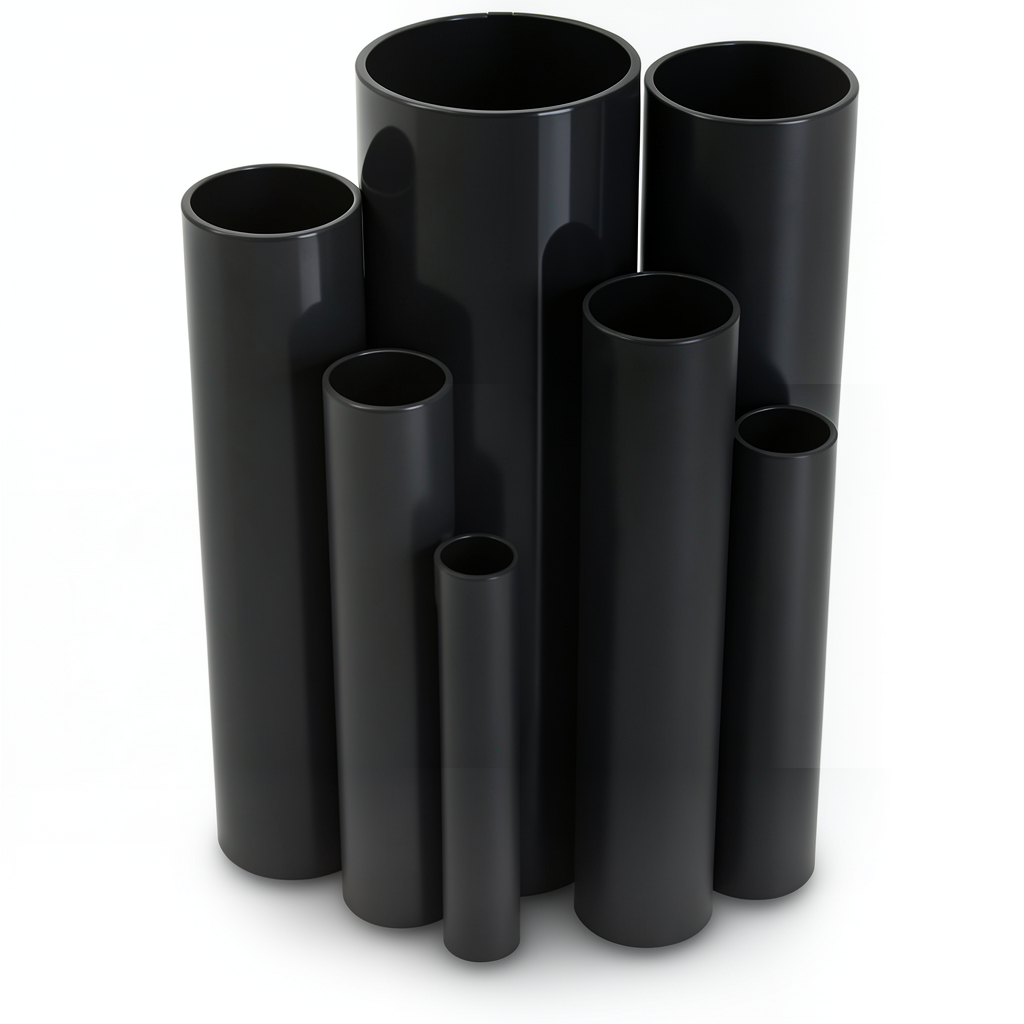 UPVC Pipes Schedule 80 Size ½ inch Thickness 3.7 mm Black