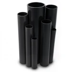UPVC Pipes 4 Bar Pressure 250 mm Diameter 4.9 mm Thickness Black