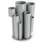 مواسير UPVC جدول 80 مقاس ¾ إنش سمك 3.9 مم لون رمادي