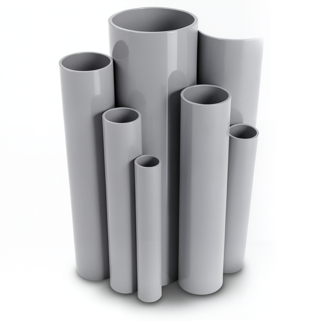 UPVC Pipes Nominal Pressure 10 Bar Outside Diameter 280 mm Thickness 13.40 mm Gray