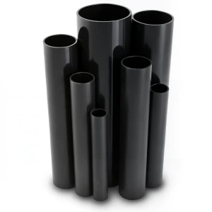 مواسير UPVC ضغط اسمي 10 بار قطر خارجي 280 مم سمك 13.40 مم لون اسود