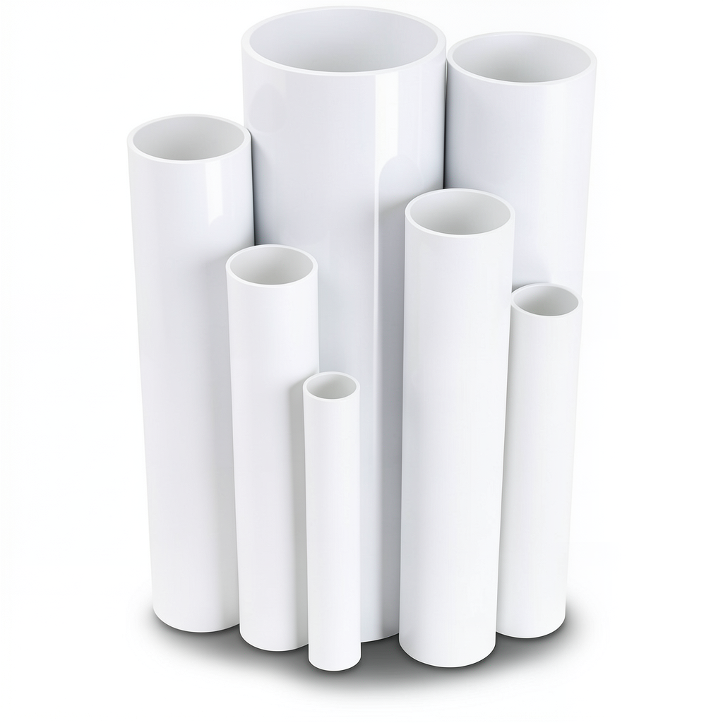 UPVC Pipes Nominal Pressure 4 Bar Outside Diameter 250 mm Thickness 4.9 mm White