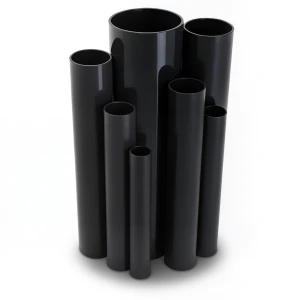 مواسير UPVC ضغط 4 بار قطر خارجي 250 مم سمك 4.9 مم لون اسود