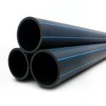 HDPE Pipes PE 100 Pressure 20 Bar 200 mm Diameter 22.4 mm Thickness Black | NEPROPLAST