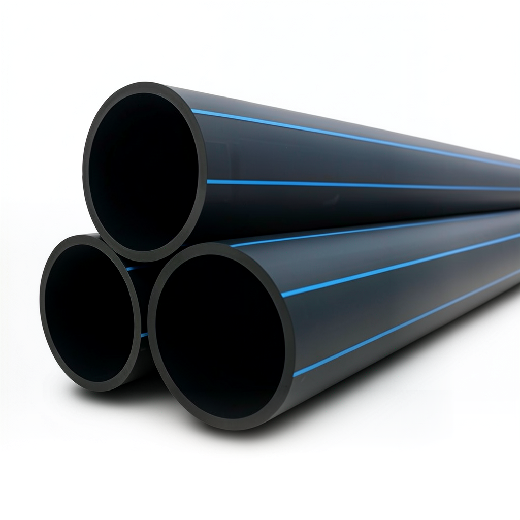 HDPE Pipes PE 100 Pressure 20 Bar 200 mm Diameter 22.4 mm Thickness Black | NEPROPLAST
