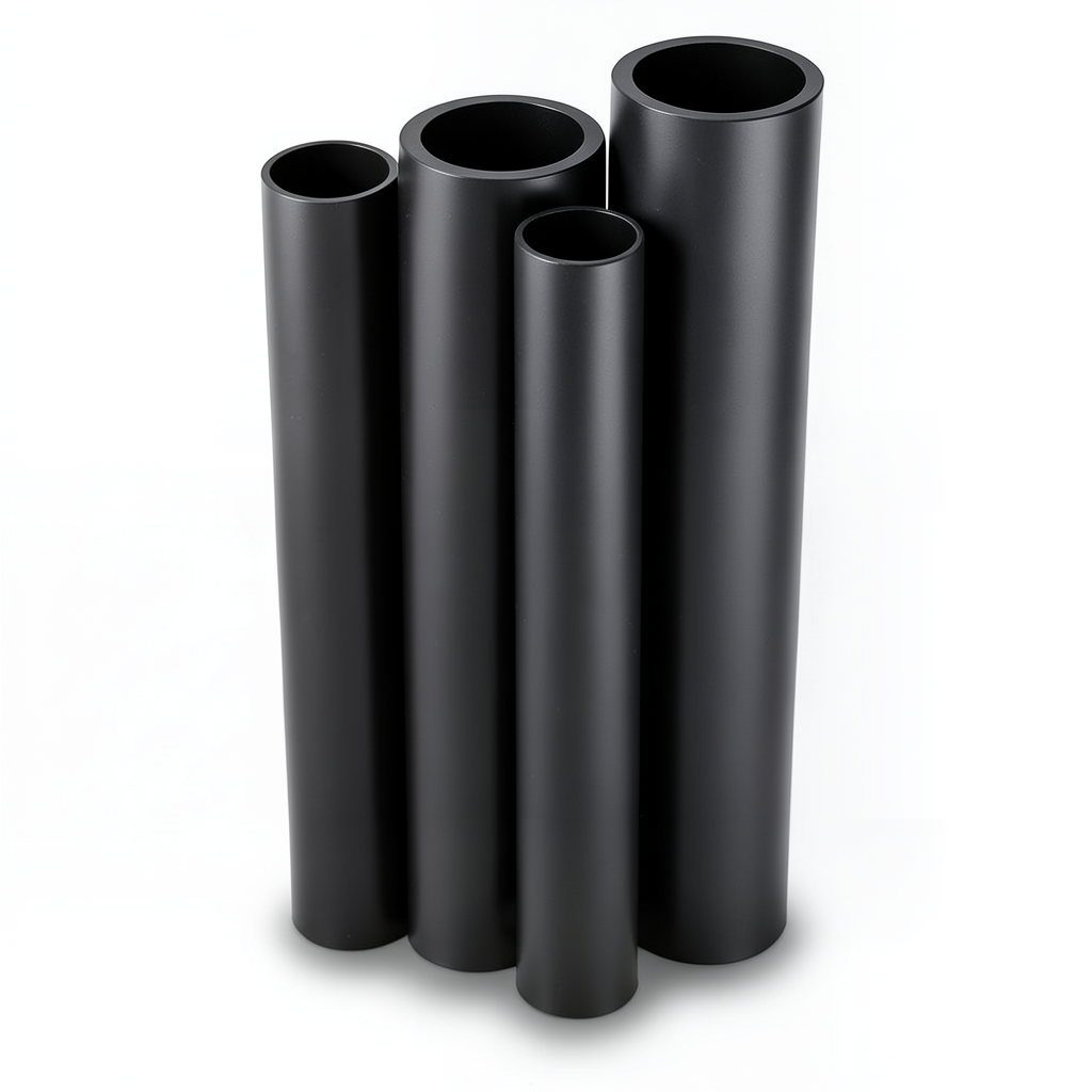 مواسير HDPE PE 100 ضغط 10 بار قطر خارجي 355 مم سمك 21.1 مم لون أسود